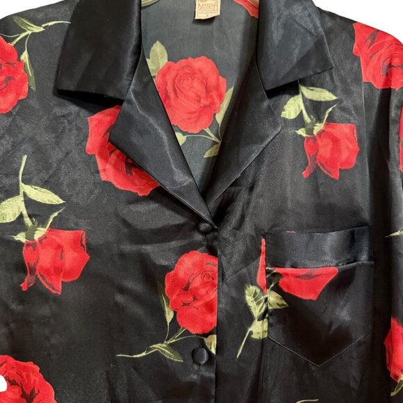 Batista Long Sleeve Blouse SZ 2 Plus Rose Evening Night Out Valentines Day - Picture 4 of 5